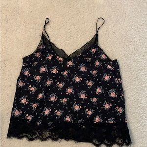 Divided lingerie style tank top